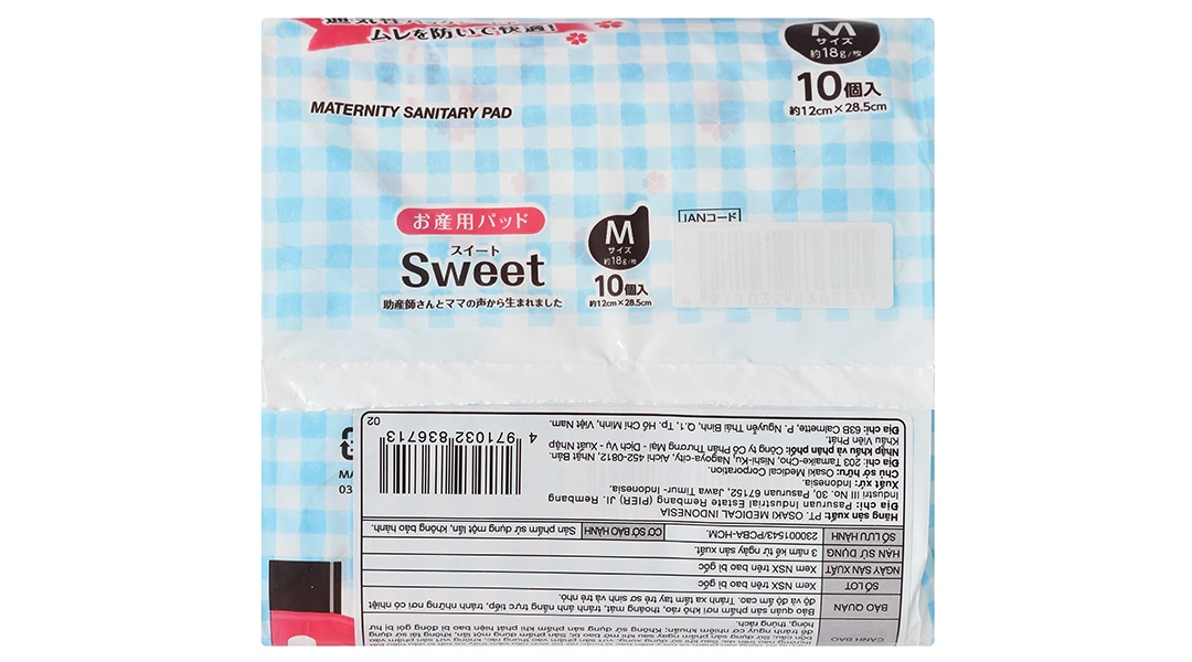 Miếng lót sản phụ Sweet Dacco size M gói 10 miếng - 5